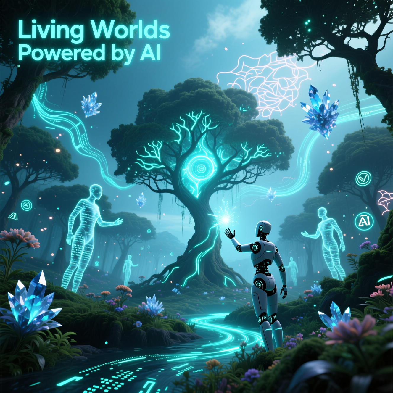 Living worlds powered by AI