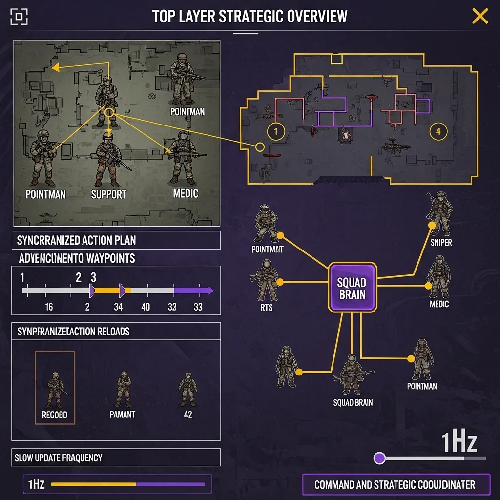Layered AI Architecture in games