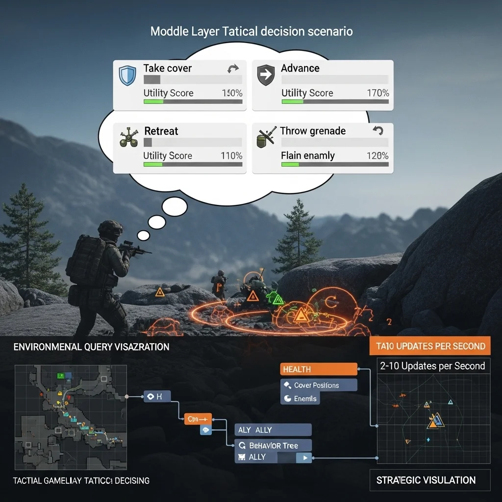 Layered AI Architecture in games