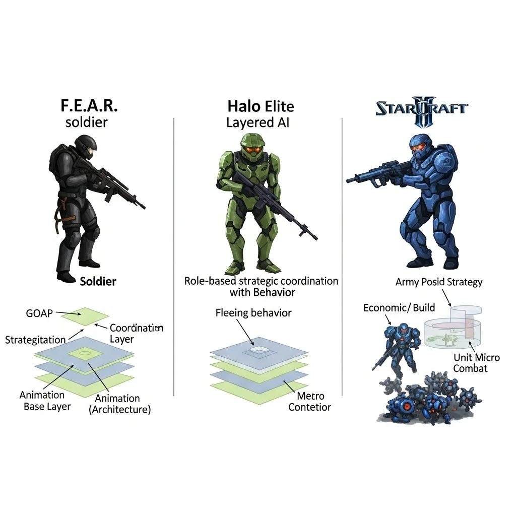 Layered AI Architecture in games